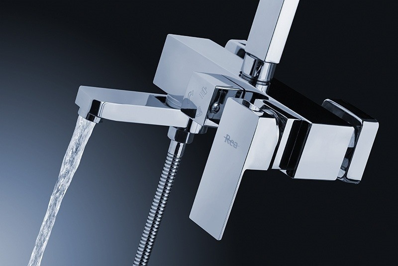 Poze Baterie pentru dus Navaro silver reglabilă – H 73-119,5 cm