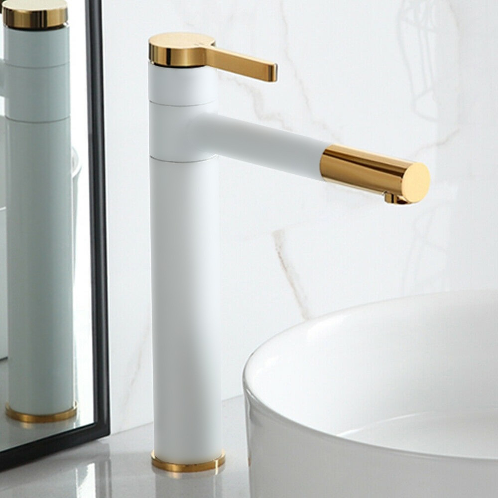 Poze Baterie Smart alb mat gold inalta – H 29,5 cm