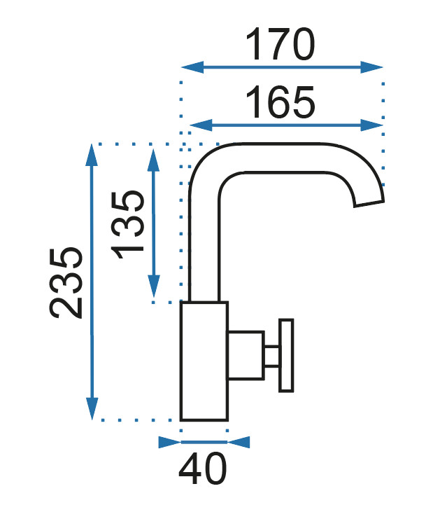 Poze Baterie Vertigo negru mat înaltă – H 23,5 cm