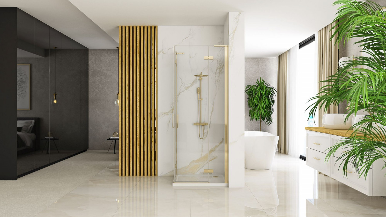 Poze Cabina dus Hugo 80x80 auriu periat