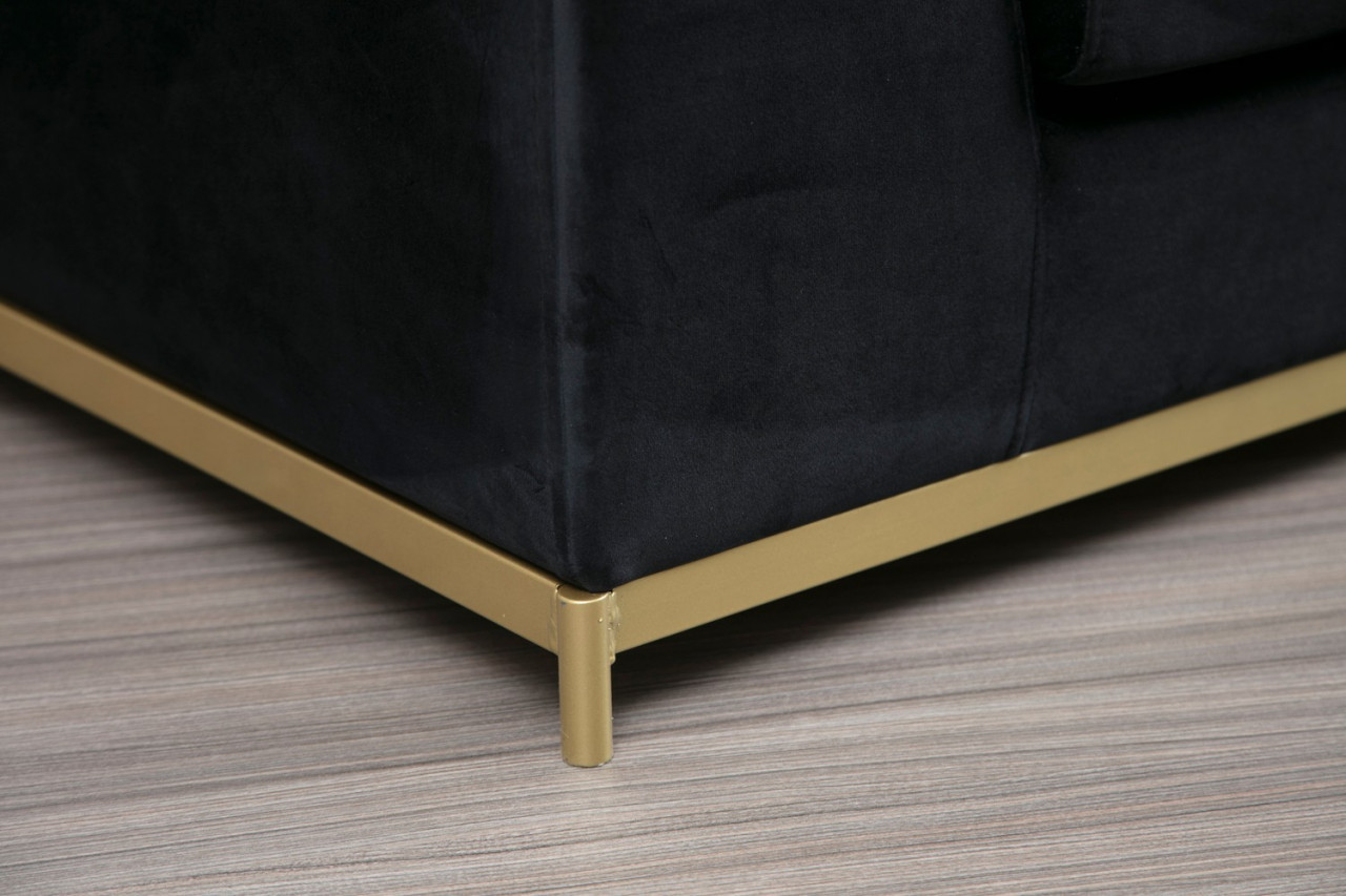 Poze Canapea 4 locuri Line neagra