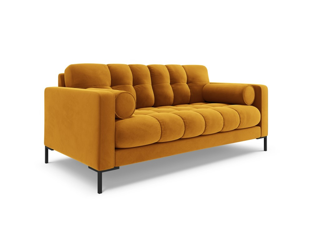Poze Canapea Bali 2 locuri velvet/picioare negre – L152 x l92 x h75