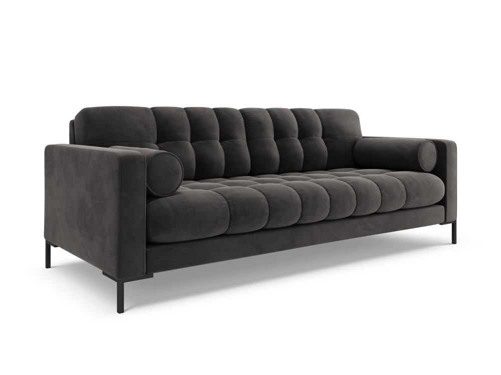 Poze Canapea Bali 3 locuri velvet/picioare negre – L177 x l92 x h75