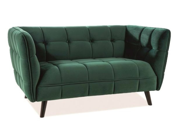 Canapea castello 2 velvet verde blu78/wenge