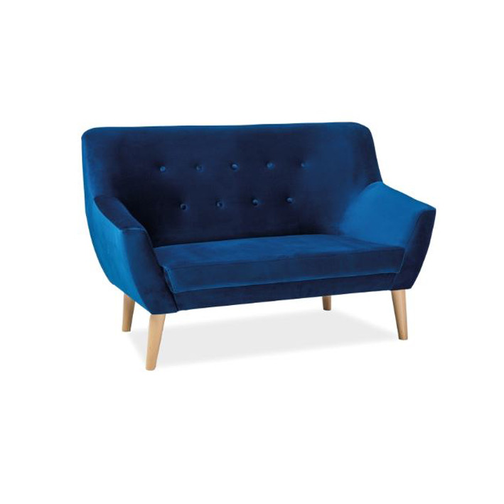 Canapea catifea nordic 2 bleumarin blu86