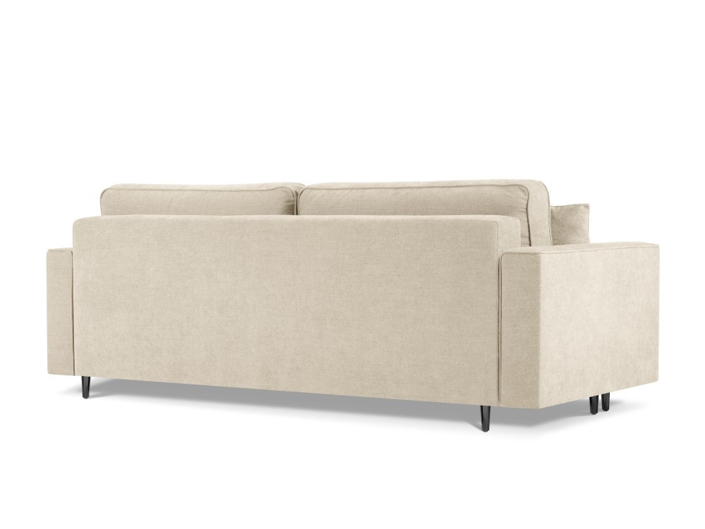 Poze Canapea tapitata Fano 3 locuri picioare negre – L233 x l102 x h89 cm