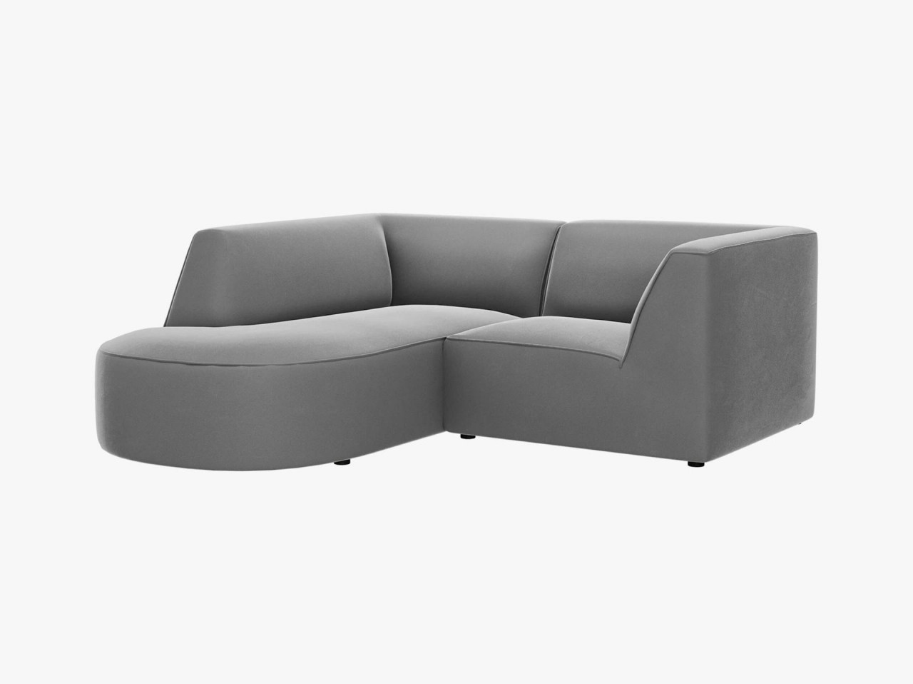 Poze Coltar 3 locuri rotund Ruby catifea L186 cm