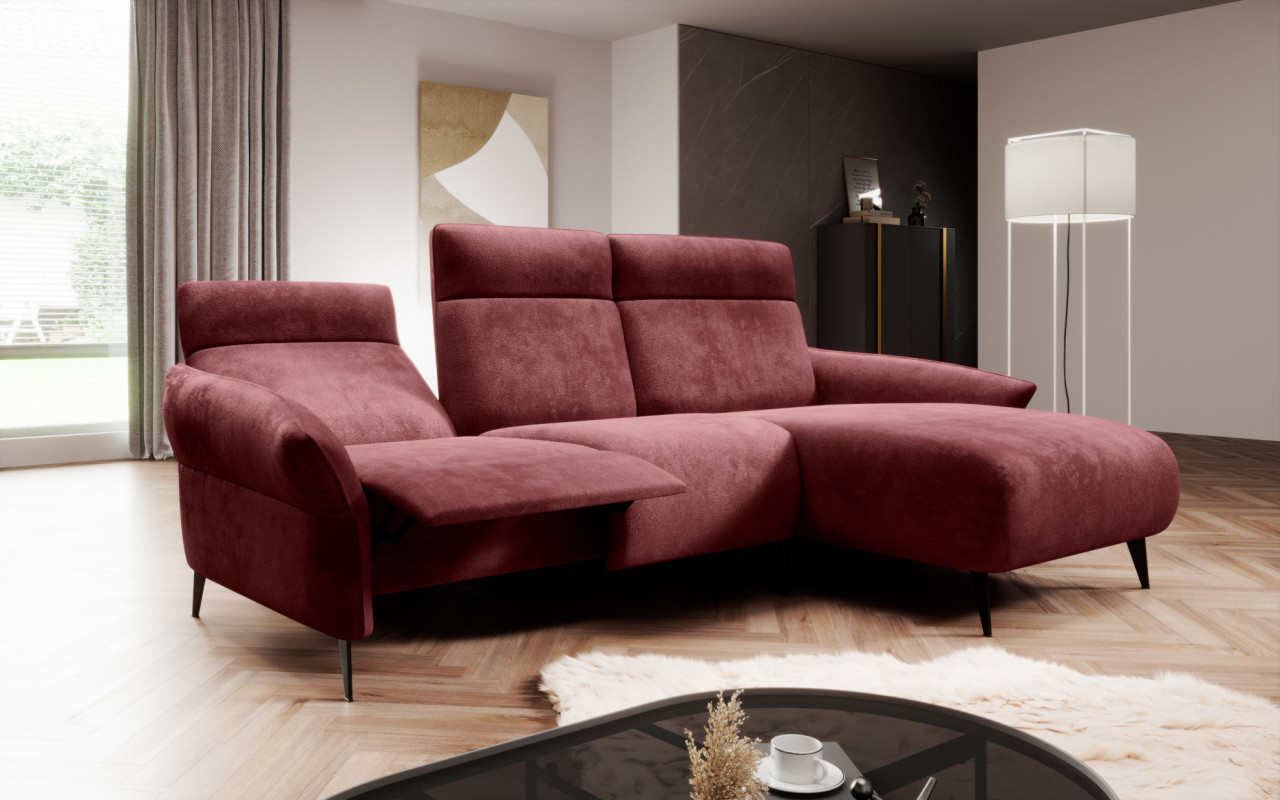 Poze Coltar cu recliner electric Stelvio mini L286 cm