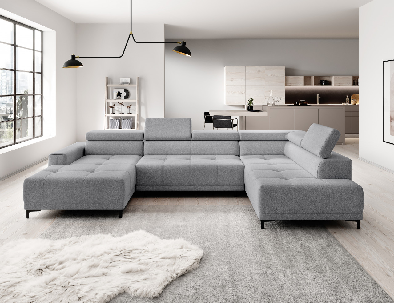 Poze Coltar cu reglaj electric Hugo XL - L353 x l204 x h97 cm