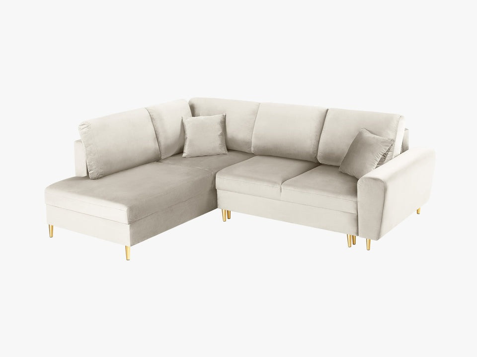 Poze Coltar extensibil 5 locuri Moghan catifea L243 cm