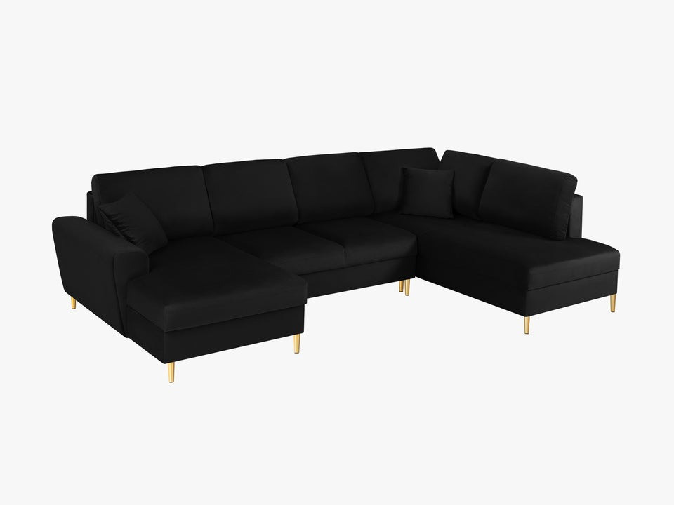 Poze Coltar extensibil 7 locuri Moghan catifea L313 cm
