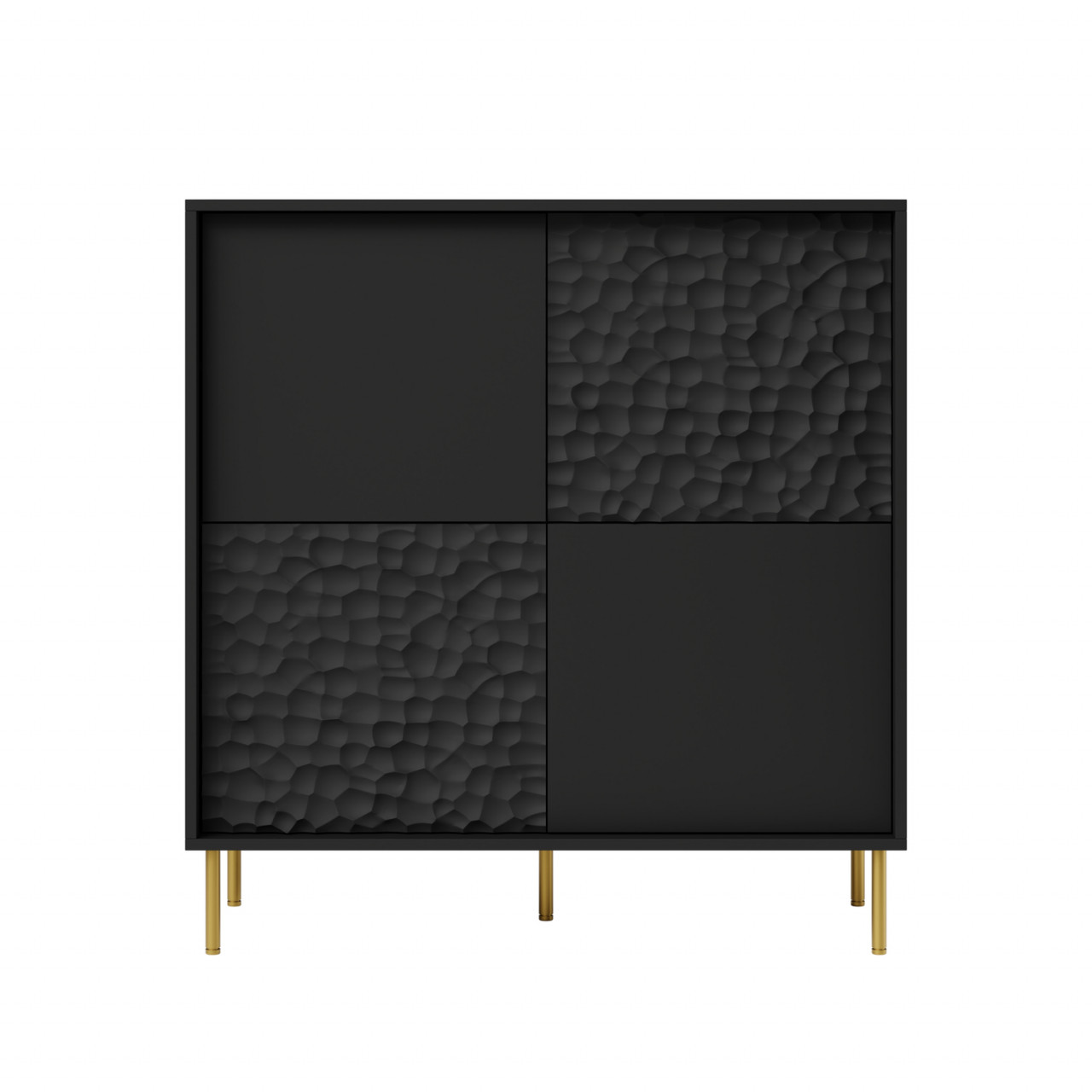 Poze Comoda Bullet KM-2 L100 cm negru/auriu