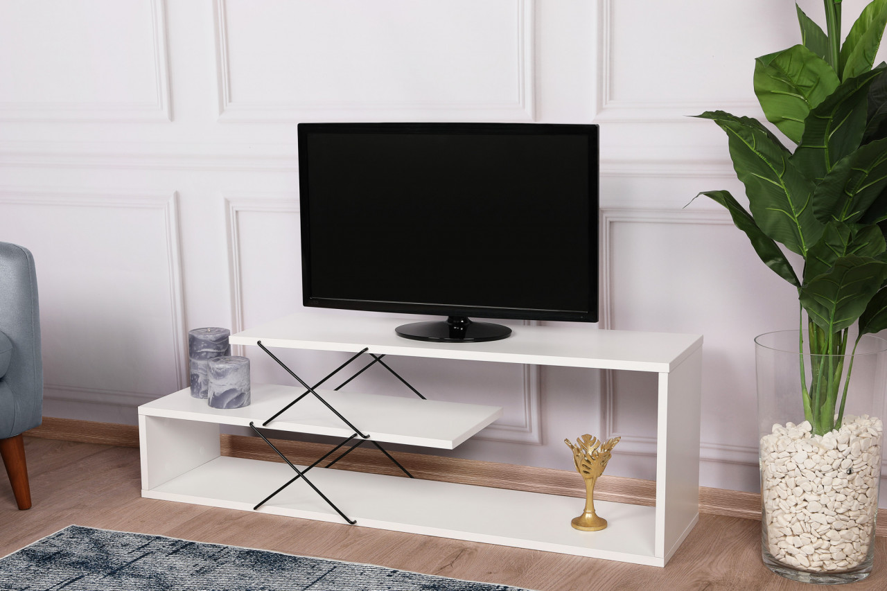 Poze Comoda TV Zigzag alb