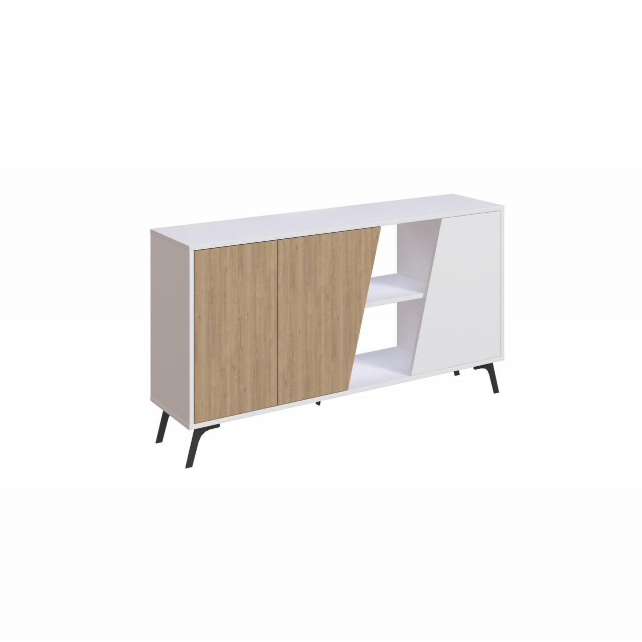Poze Consola Fione 150 stejar/alb L150 cm - H82 cm