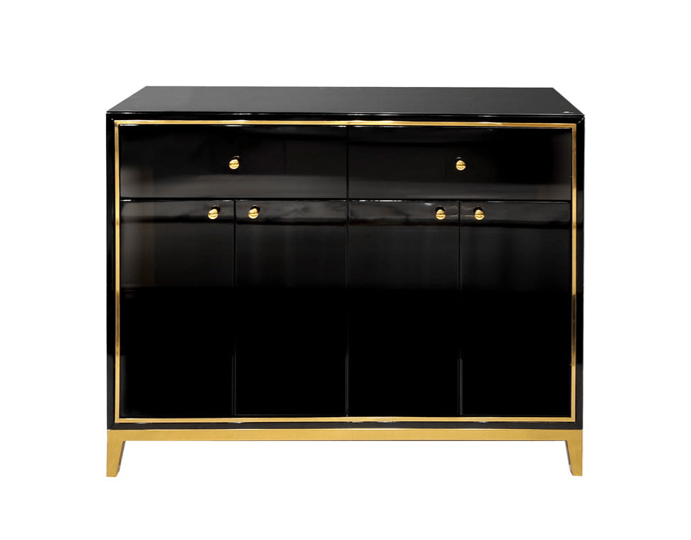 Poze Consola Rennes negru/gold – H100 cm