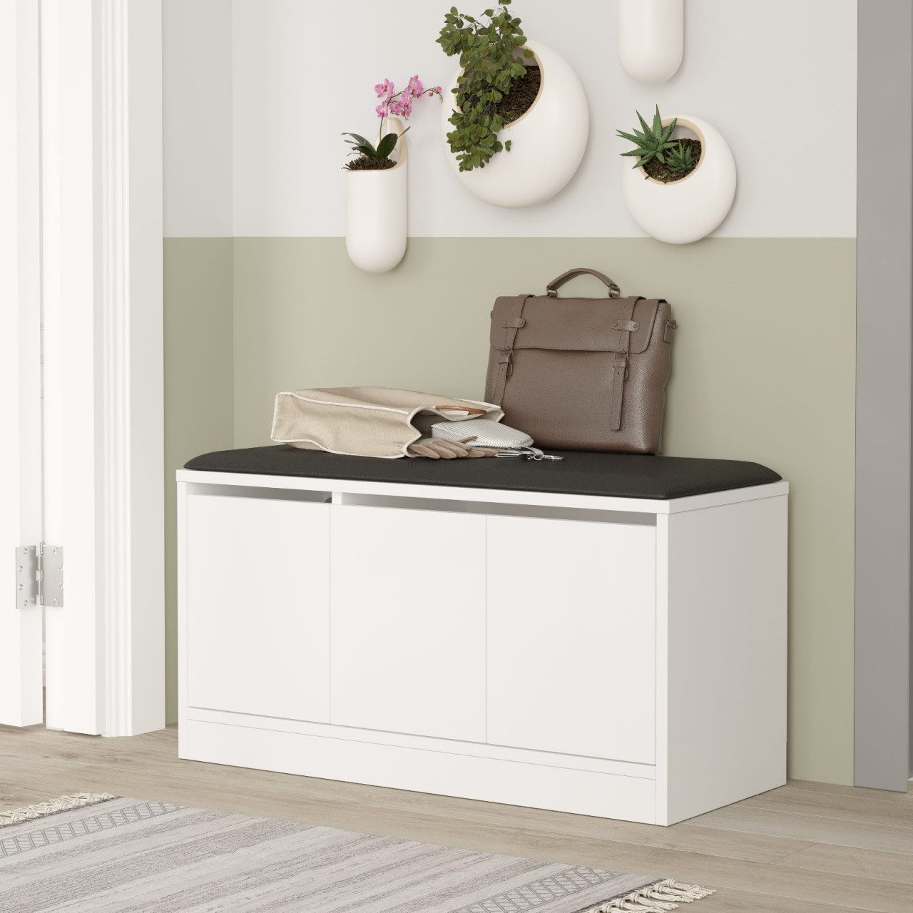 Poze Dulap MDF de incaltaminte MR2 - W alb L89,6 cm - H45,8 cm