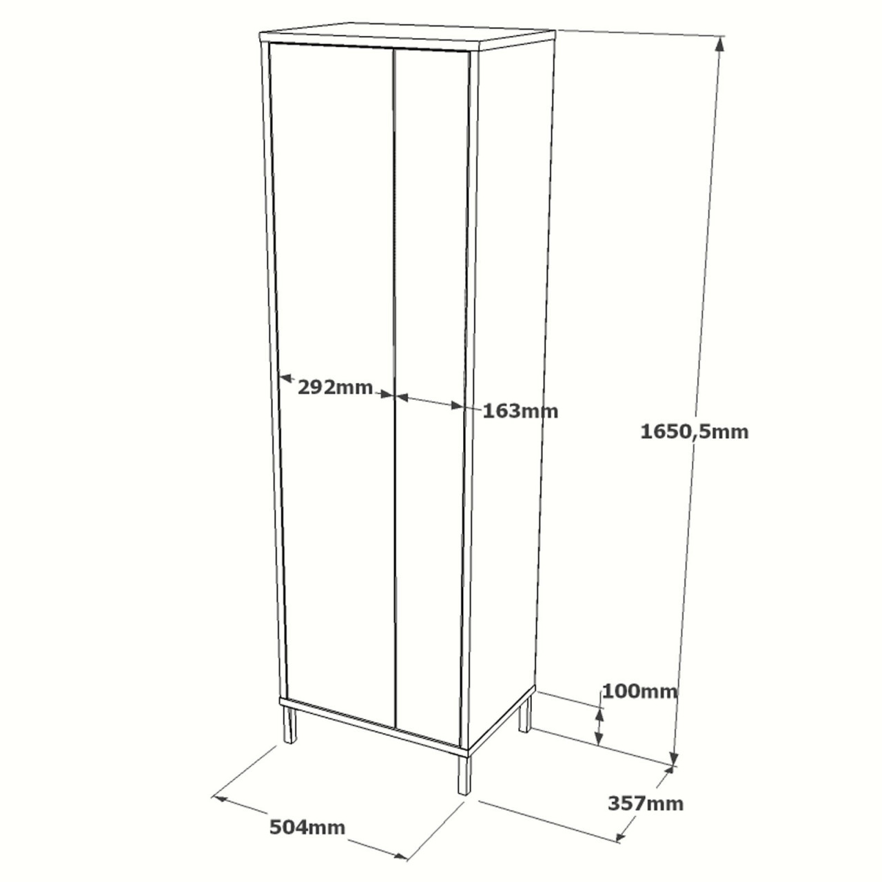 Poze Dulap MDF multifunctional DY1-W L50,4 cm - H165 cm