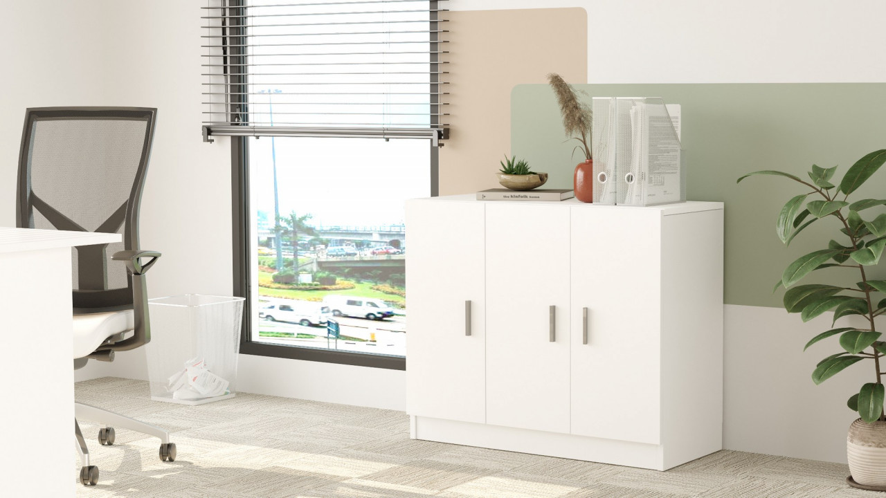 Poze Dulap MDF multifuncțional Vario E alb L89,1 cm - H 73,8 cm