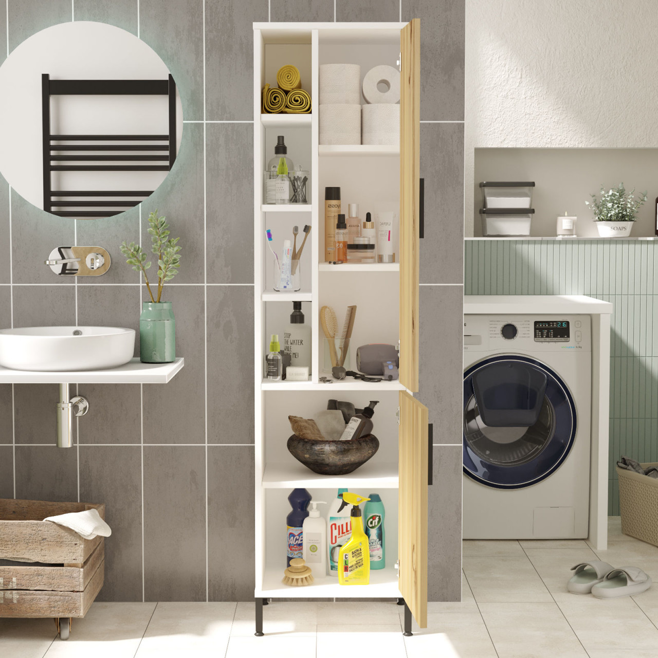 Poze Dulap MDF multifunctional VI2-WK L45 cm - H173,6 cm