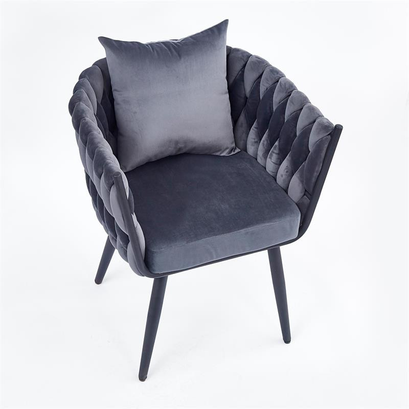 Poze Fotoliu Avatar 2 velvet gri – H77 cm