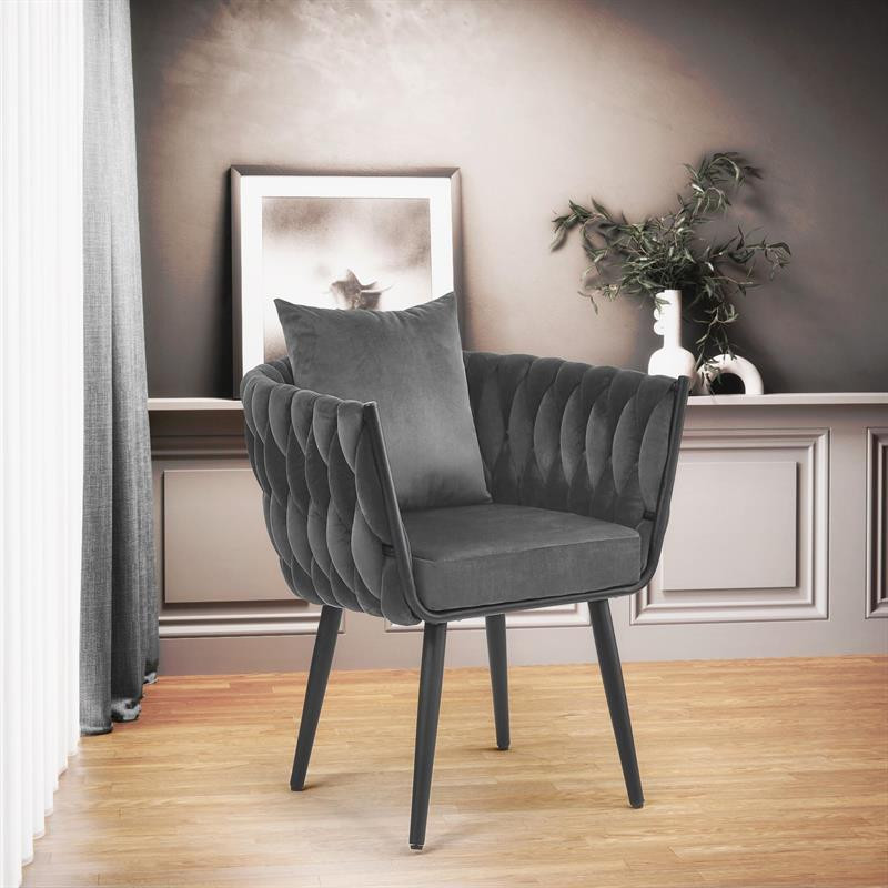 Poze Fotoliu Avatar 2 velvet gri – H77 cm