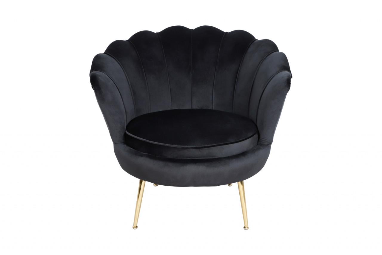 Poze Fotoliu Camellia 1 velvet negru Blu19/auriu