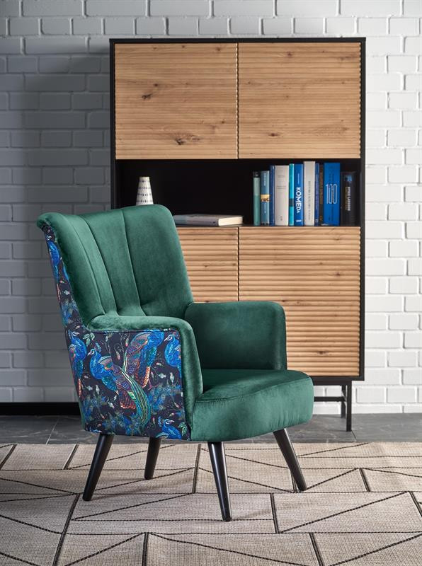 Poze Fotoliu Pagoni velvet verde - H95 cm
