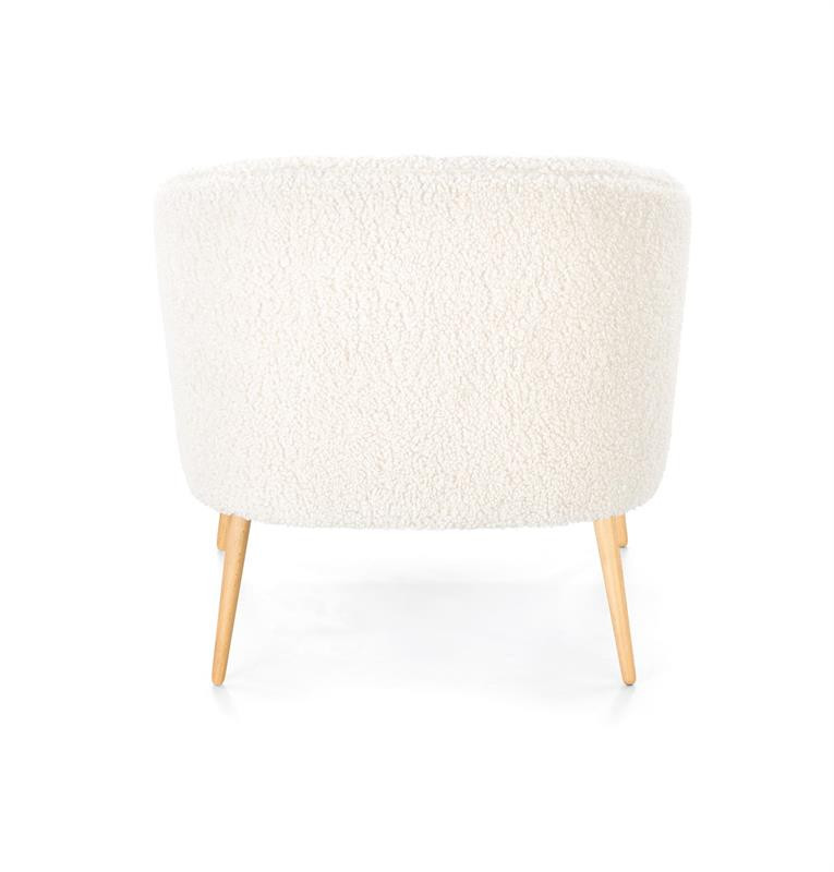 Poze Fotoliu plusat Grifon 2 crem/natur - H78 cm
