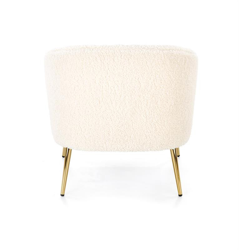 Poze Fotoliu plusat Grifon crem/gold – H78 cm
