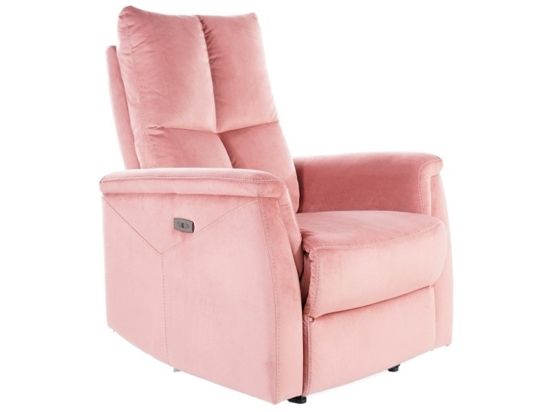 Poze Fotoliu recliner tapitat Neptun Velvet roz - H96