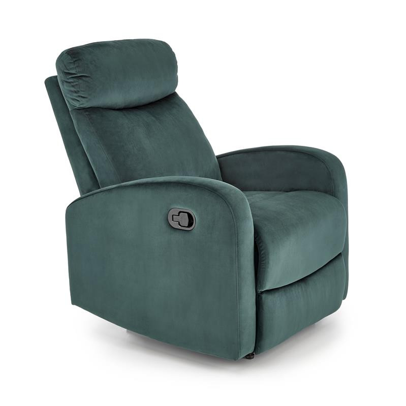 Fotoliu recliner wonder velvet verde - h98 cm