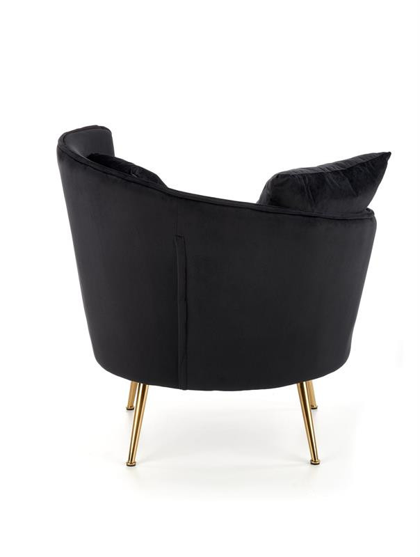Poze Fotoliu tapitat Almond negru – H87 cm