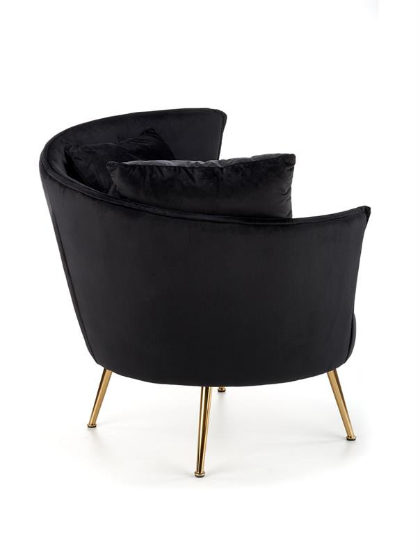Poze Fotoliu tapitat Almond negru – H87 cm