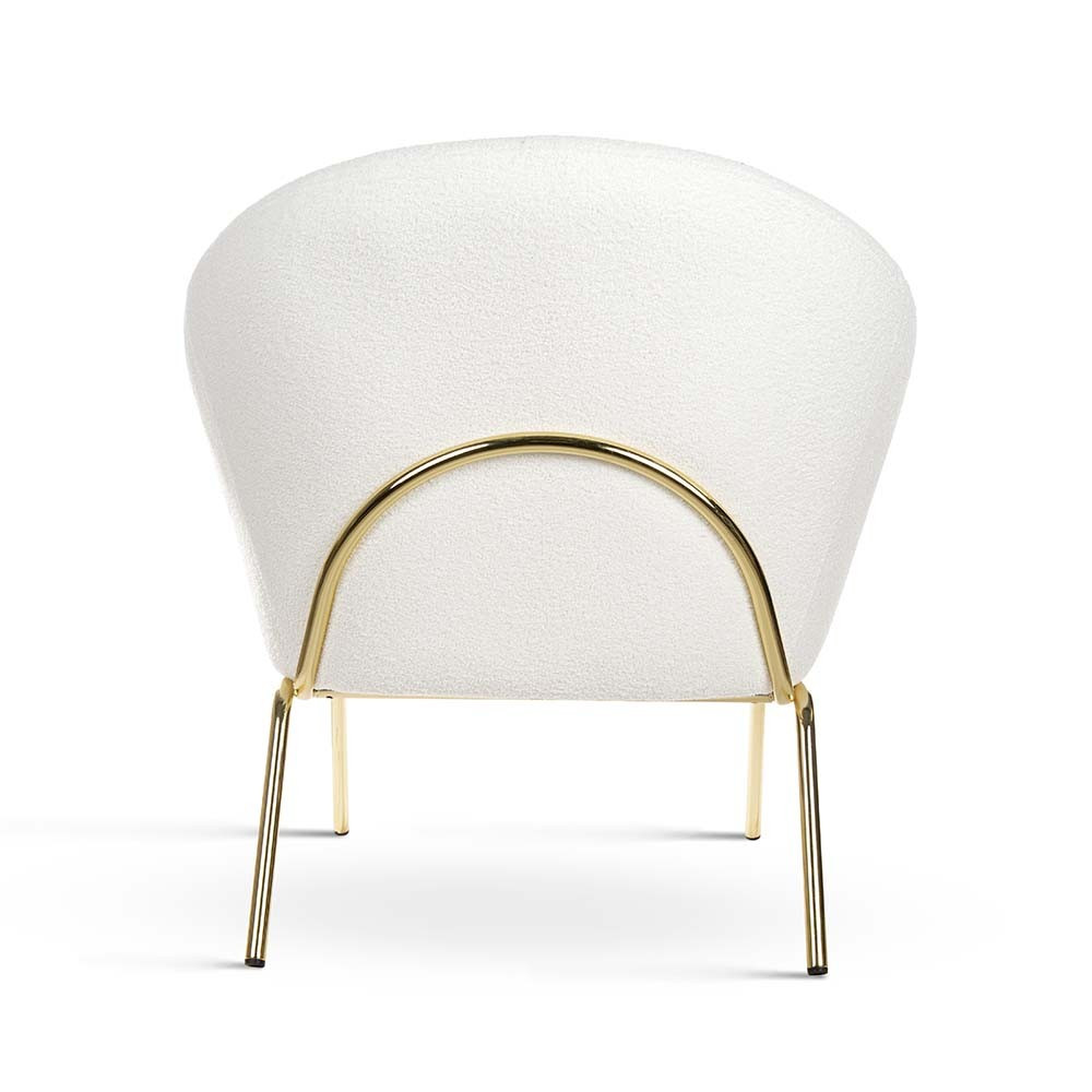 Poze Fotoliu tapitat Cherry crem/gold plusat – H84 cm