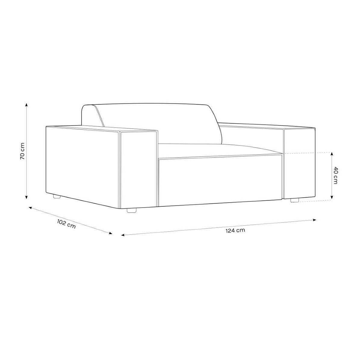 Poze Fotoliu tapitat cu material plusat Jodie bej