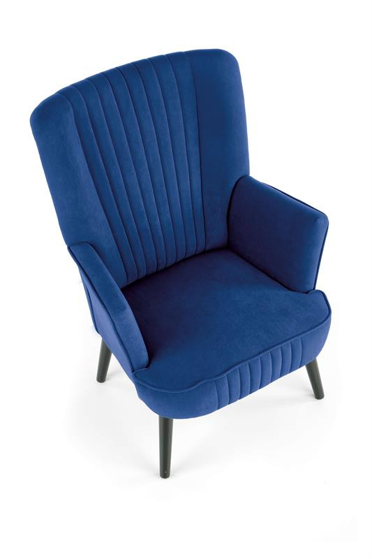 Poze Fotoliu tapitat Delgado velvet bleumarin – H100 cm