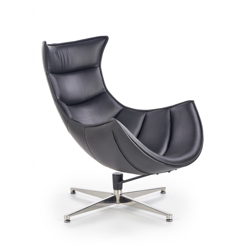 Poze Fotoliu tapitat Luxor negru - H 96 cm