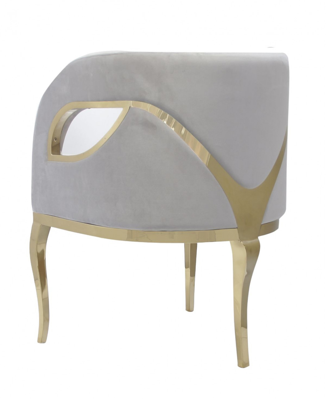 Poze Fotoliu tapitat Morello gri/gold – H78 cm