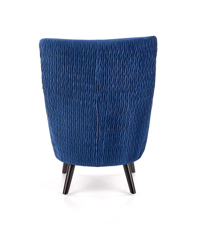 Poze Fotoliu tapitat Ravel Velvet albastru – H100 cm
