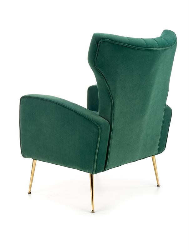 Poze Fotoliu tapitat Vario velvet verde/gold – H 100 cm