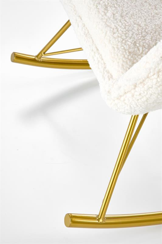 Poze Fotoliu tip balansoar Liberto crem/gold - H106 cm