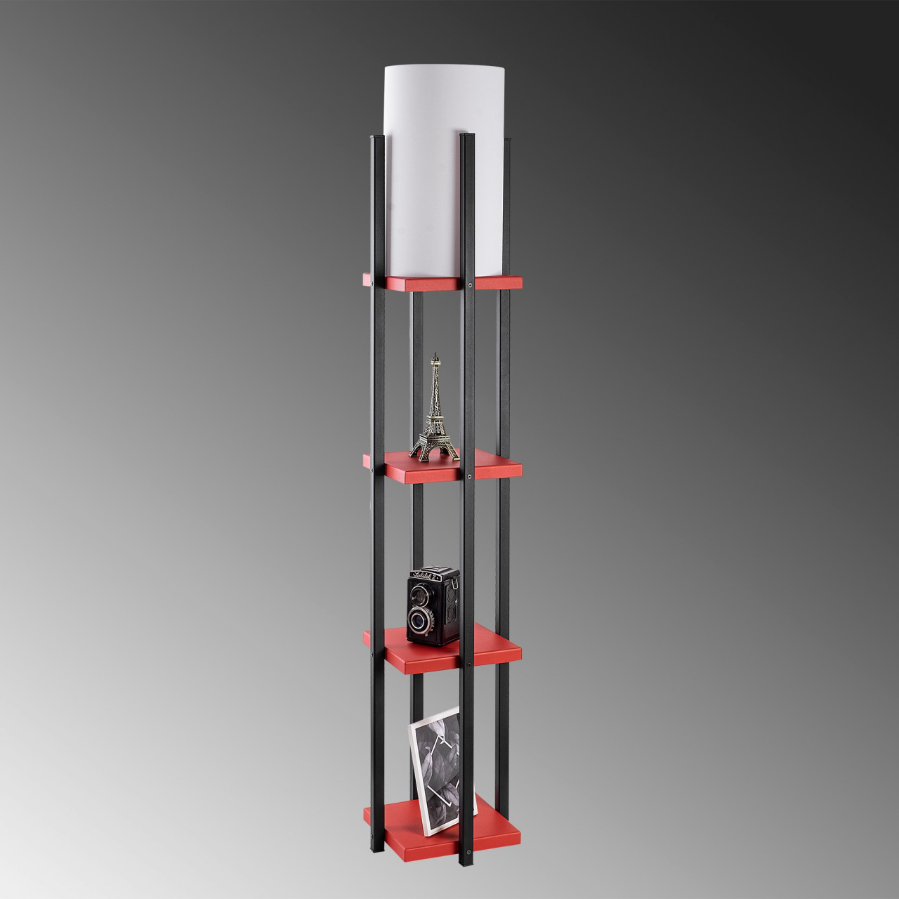 Poze Lampadar 7117 negru/rosu