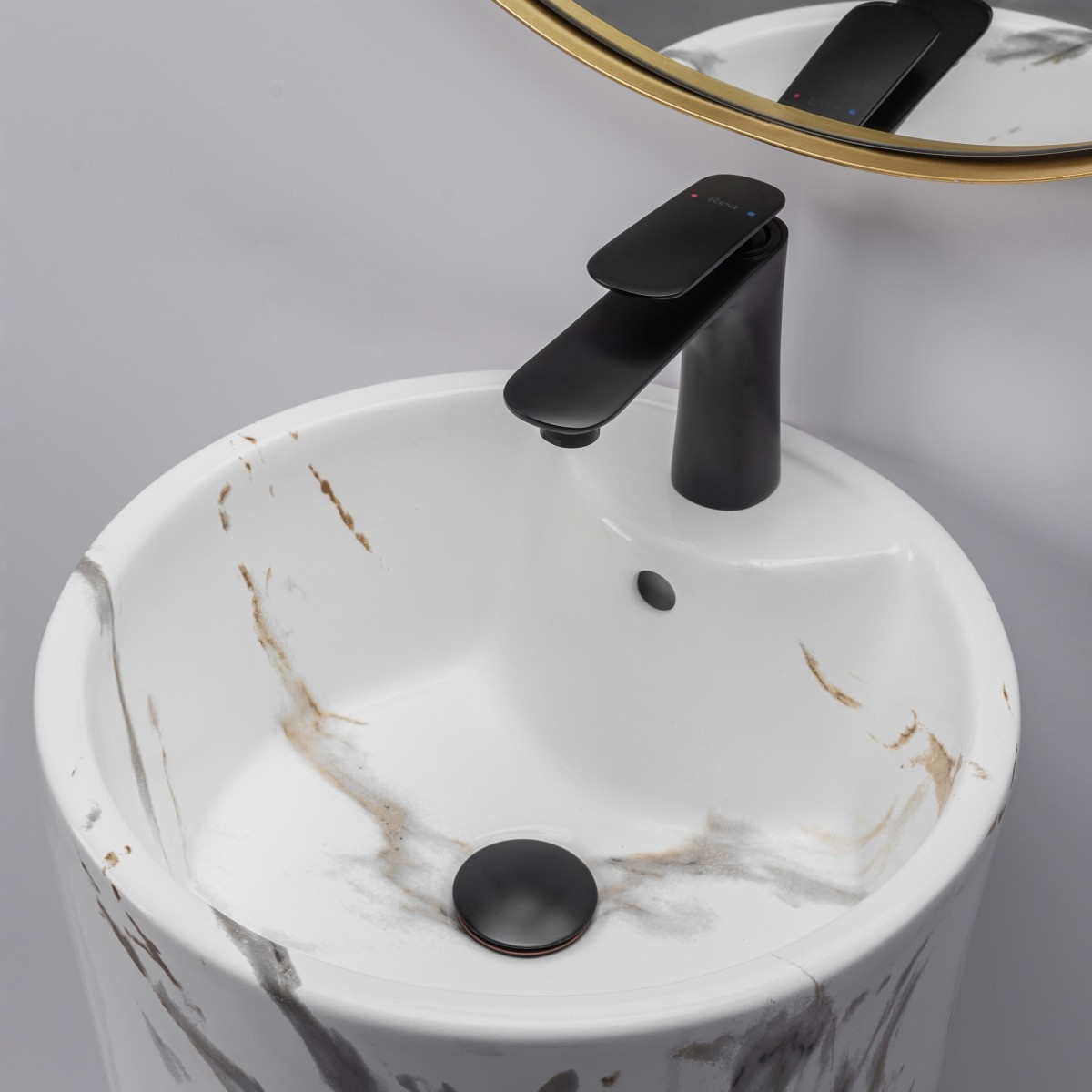 Poze Lavoar Blanka freestanding marmura - H84 cm