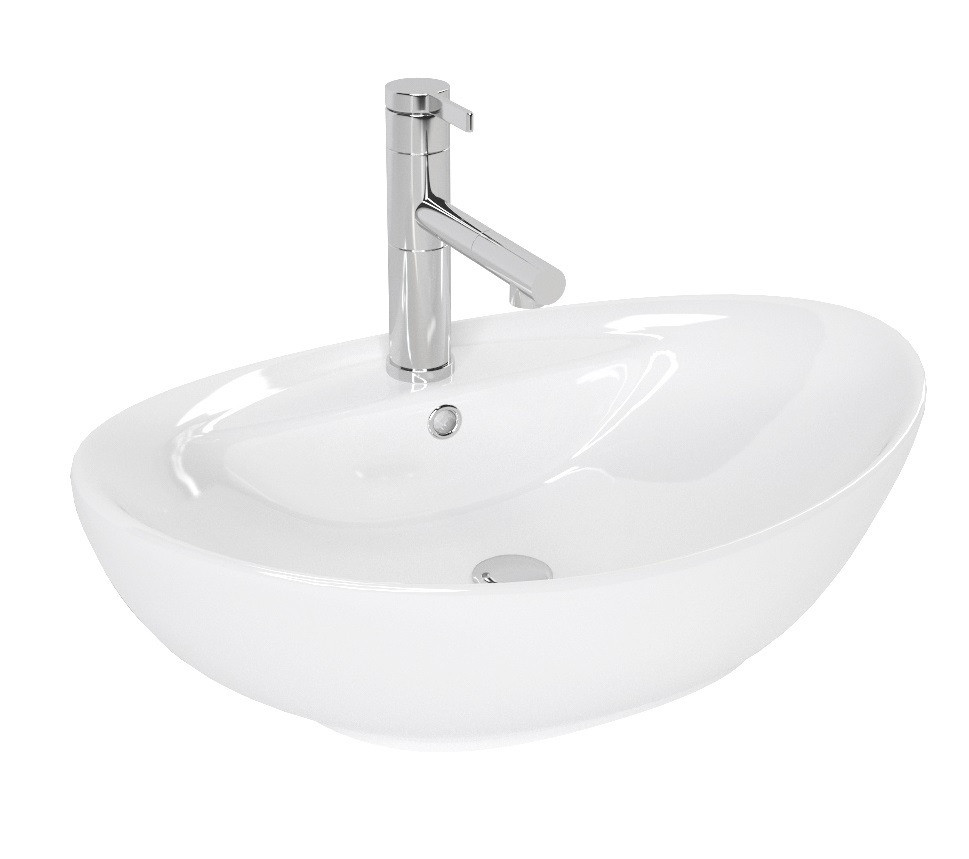 Poze Lavoar Cindy Alb ceramica sanitara - 58,5 cm