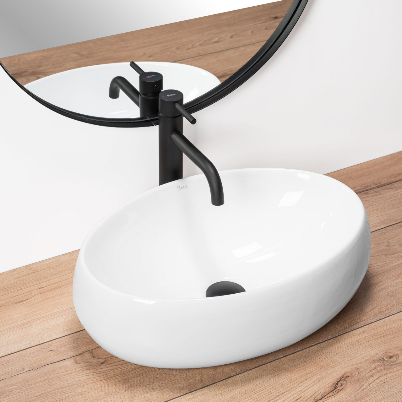 Poze Lavoar Linda alb ceramica sanitara - 48,5 cm