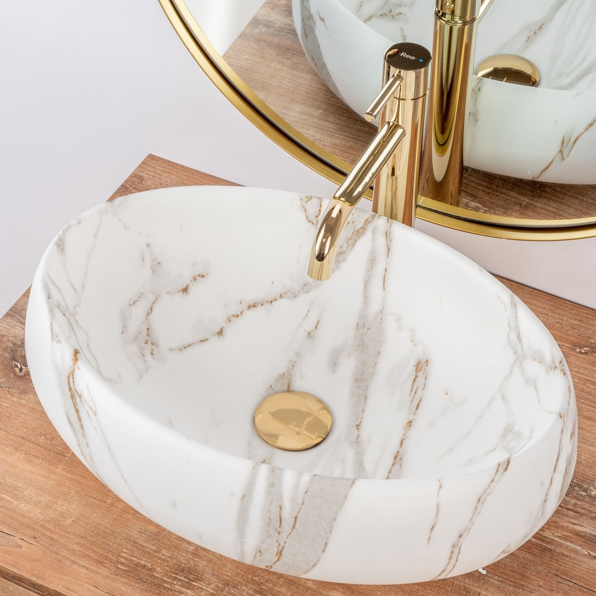 Poze Lavoar Linda Lava ceramica sanitara - 48,5 cm