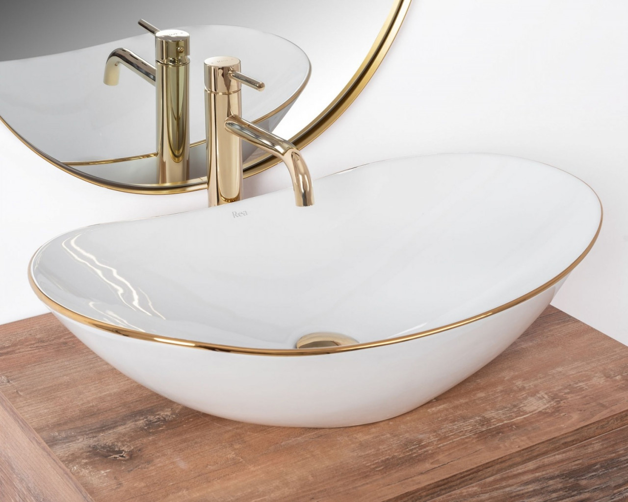 Poze Lavoar Royal Gold Edge ceramica sanitara - 62,5 cm