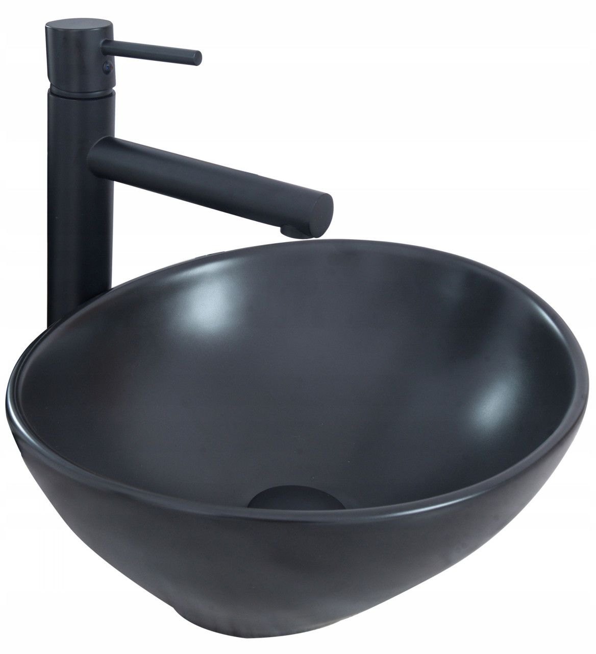 Poze Lavoar Sofia negru mat ceramica sanitara – 41 cm