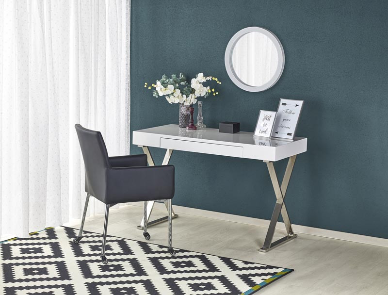 Poze Masa de birou B-31 alb – H120 cm