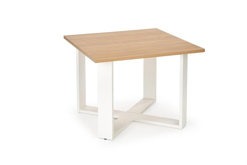 Poze Masa de cafea Cross stejar auriu/alb – H50 cm